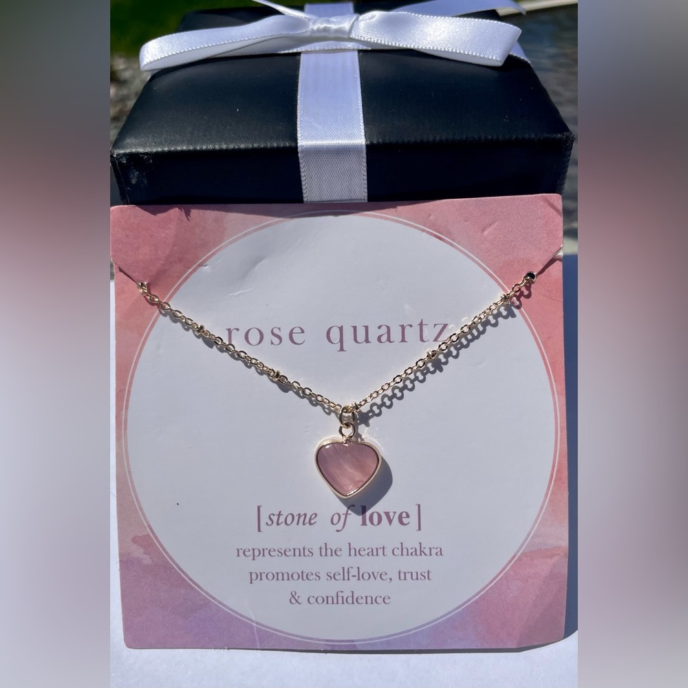 BOGO FREE Gold Plated Rose Quartz Necklace💖